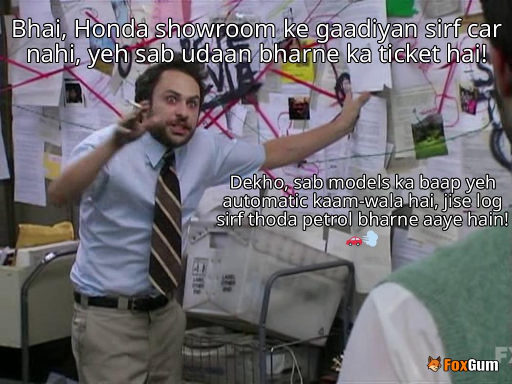 meme about Cars, vehicles, Honda, showroom