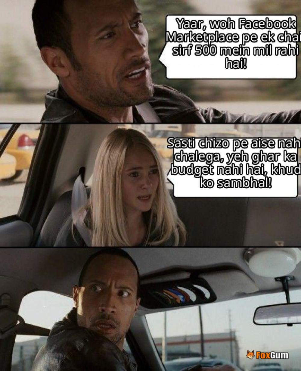 meme about deals, selling, Facebook Marketplace, buying