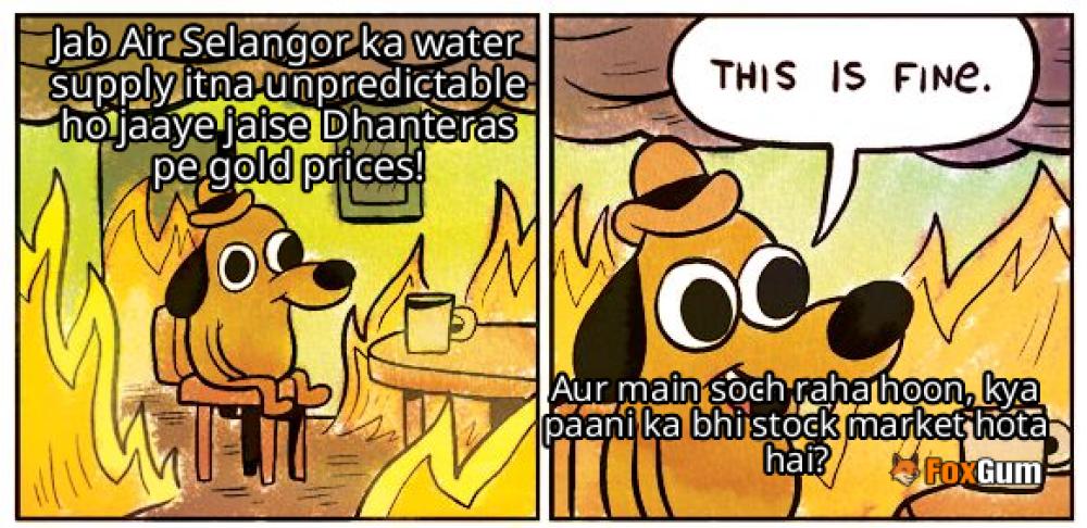 meme about water management, public services, Air Selangor, Kuala Lumpur