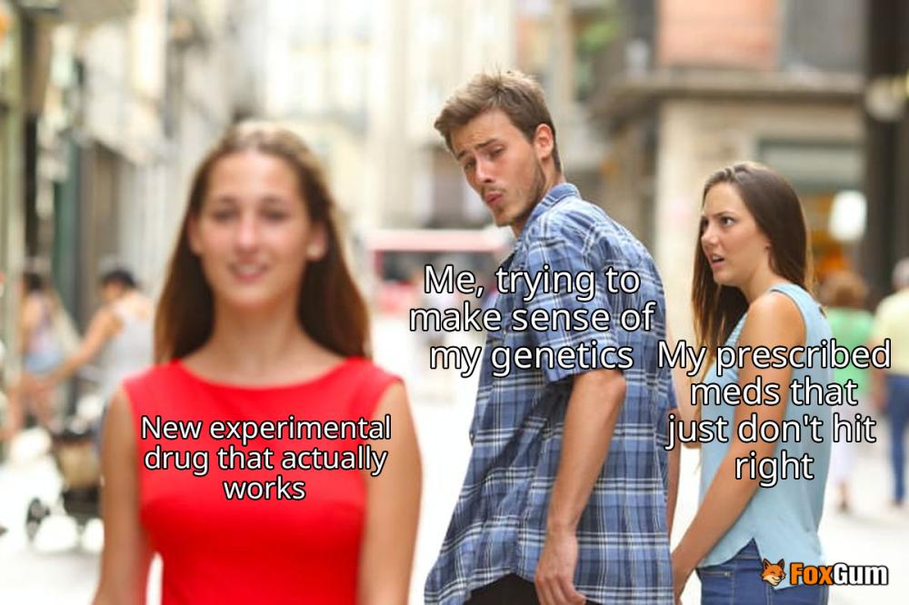 meme about genetic variation, pharmacogenetics, drug metabolism, CYP3A4