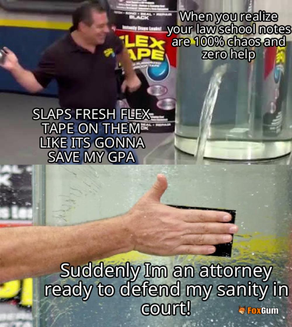 meme about law school, criminal procedure, multiple choice, exam prep