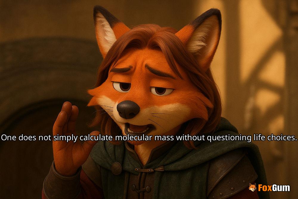 meme about calculator, chemistry, molecular mass, molar mass