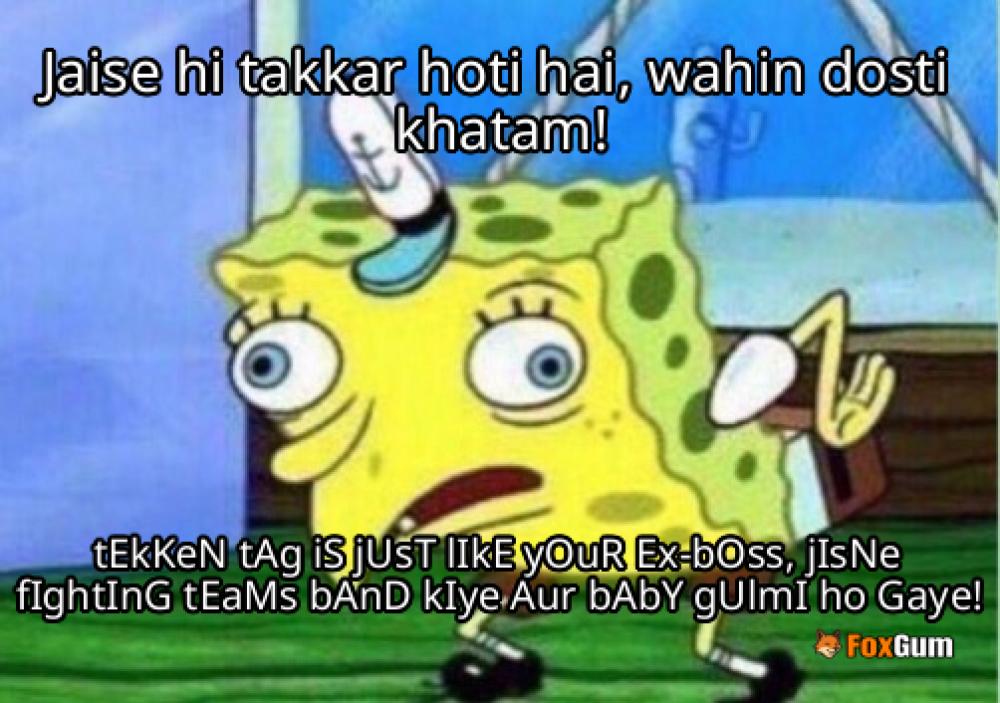 meme about Tekken, fighting games, tag team, arcade