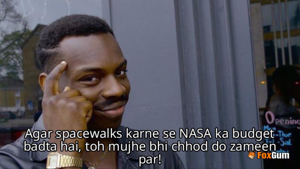 meme about records, science, astronauts, spacewalks