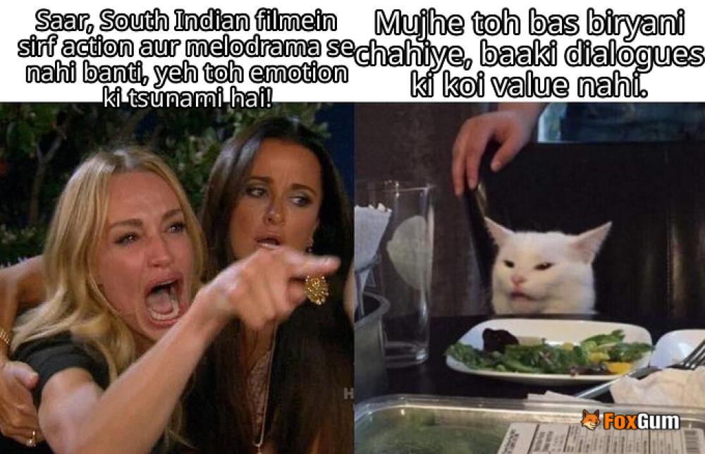 meme about સાઉથ ઇન્ડિયન ફિલ્મો, એક્શન, મલયાલમ, ડાયલોગ