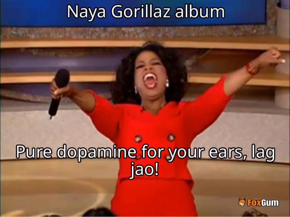 meme about music, collaboration, album, Gorillaz