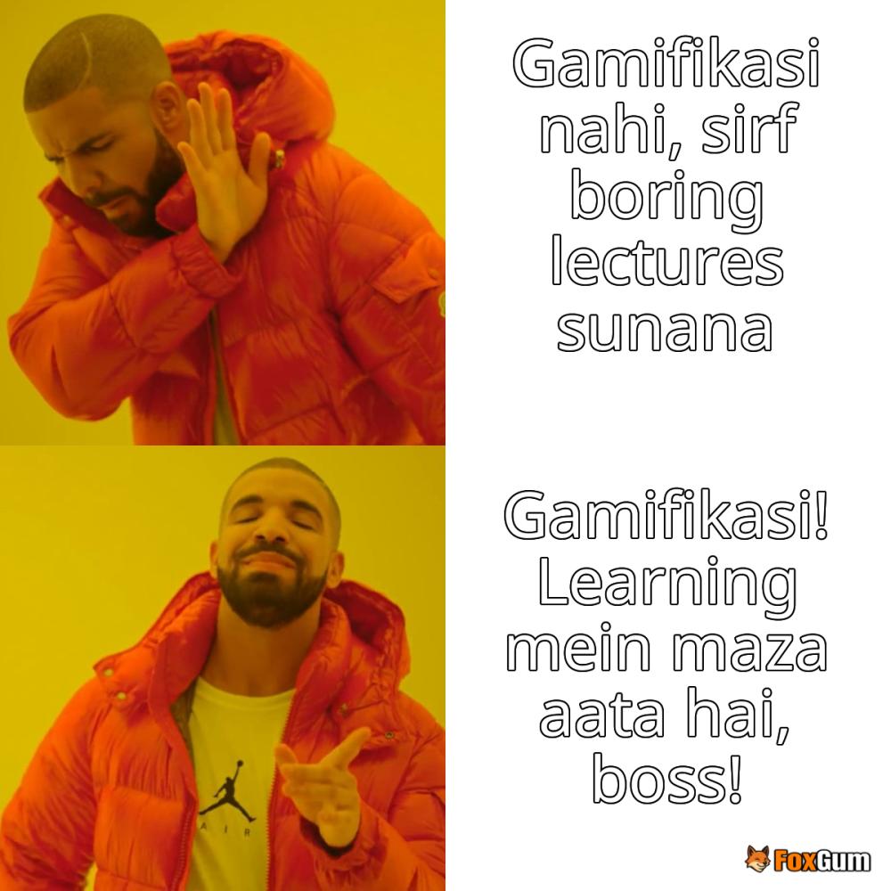 meme about gamifikasi, pendidikan, pembelajaran, interaktif