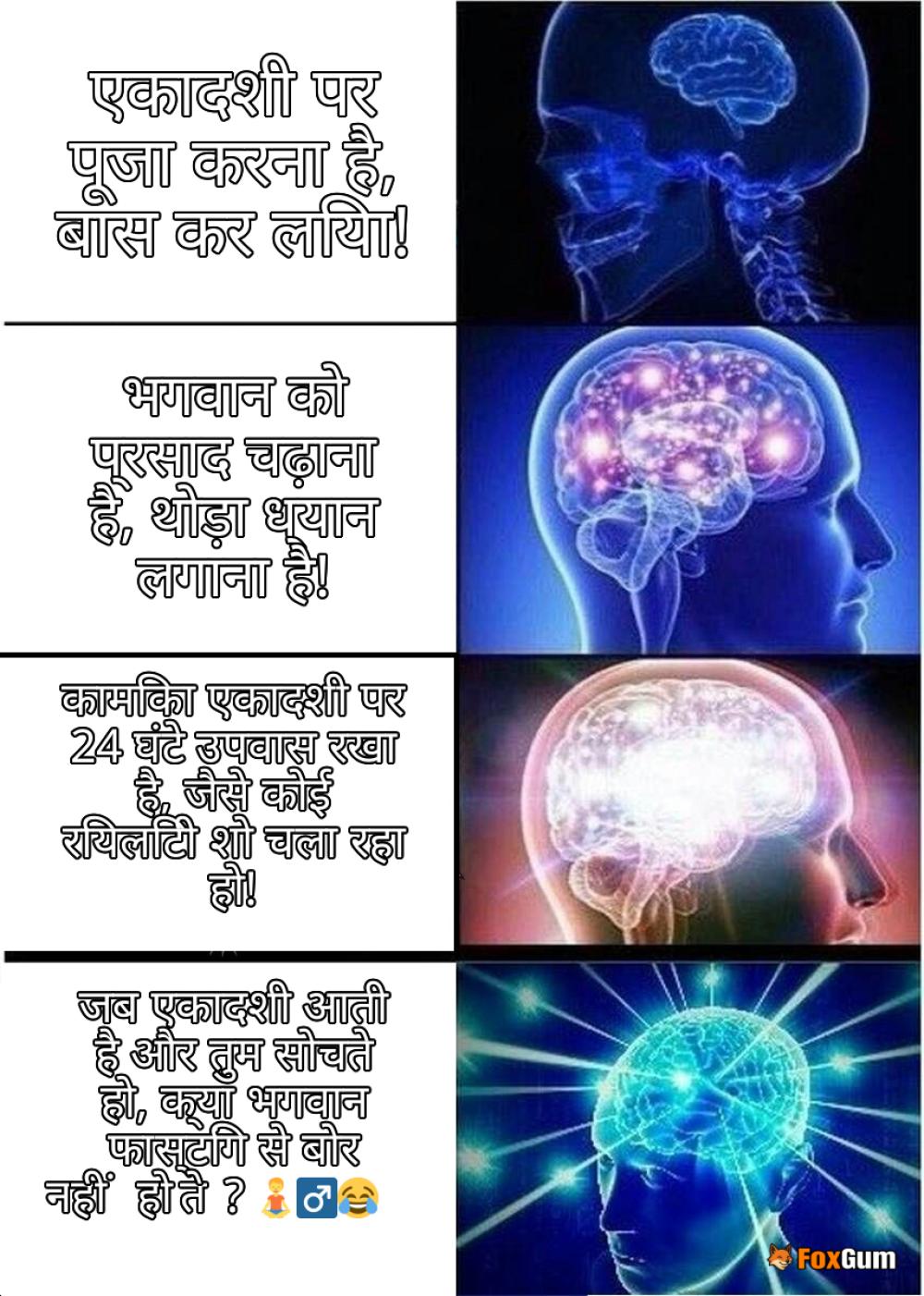 meme about पूजा, भगवान, एकादशी, कामिका