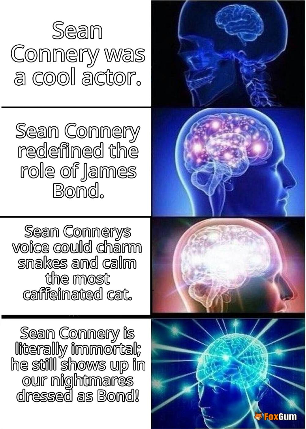 meme about actor, legacy, James Bond, Sean Connery