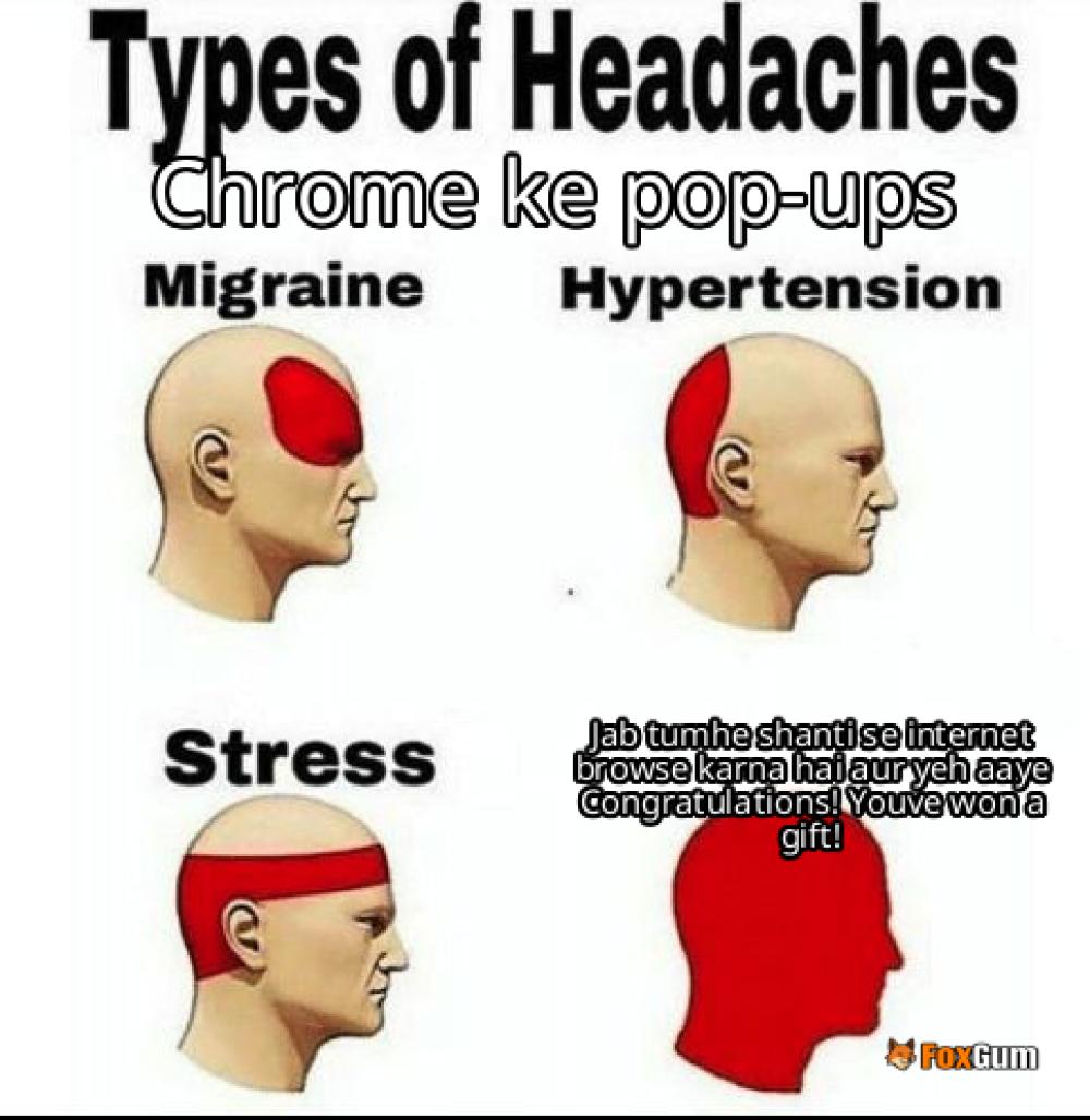 meme about settings, notifications, Chrome, pop-ups