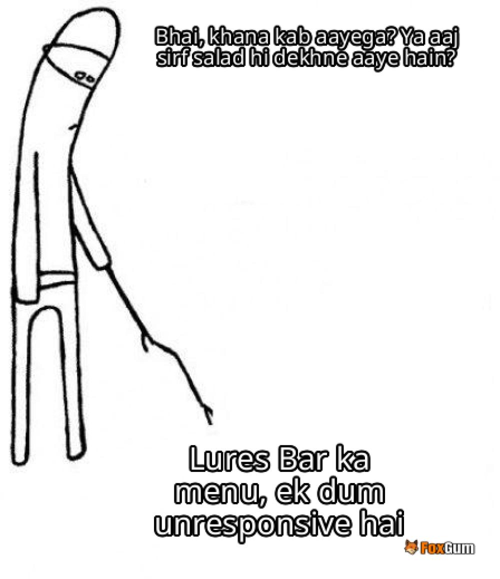 meme about food, salads, restaurant, menu