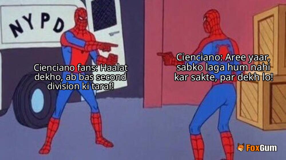 meme about Cienciano, Cusco, fútbol, rivalidad